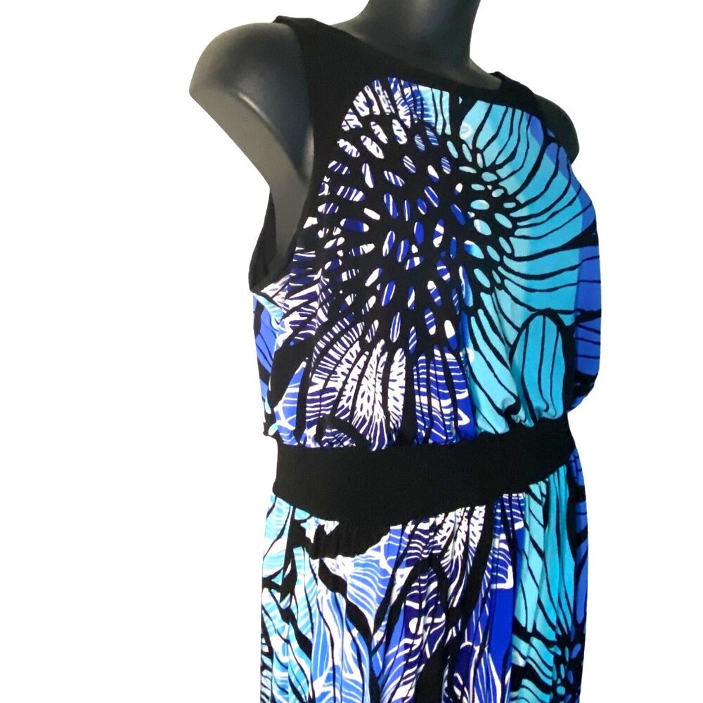 Ruby Rd. Blue Sleeveless Dress With Lace Trim size L - Picture 5 of 10